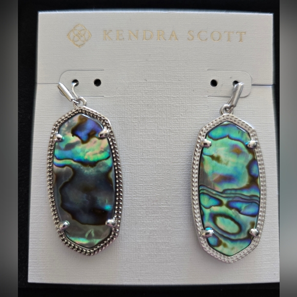 Kendra Scott Jewelry - Kendra Scott ELLE Drop Earrings with Abalone Shell Sterling Silver NEW